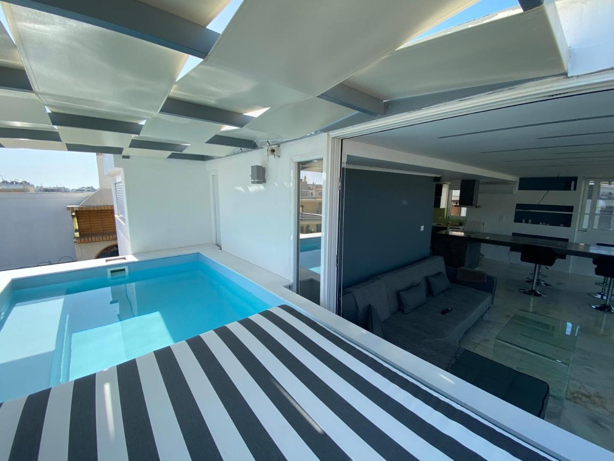 Citycenter Penthouse Mini Private Pool With Hydromassage And Great Town View Athene Buitenkant foto