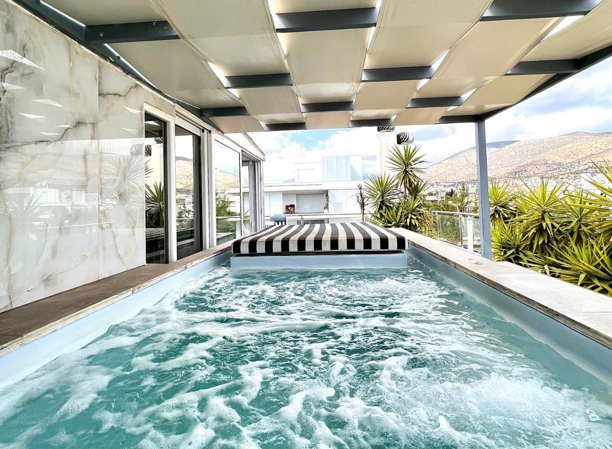 Citycenter Penthouse Mini Private Pool With Hydromassage And Great Town View Athene Buitenkant foto